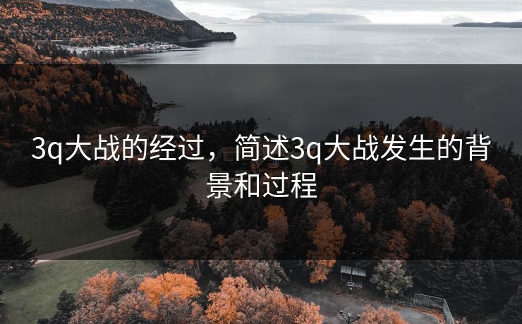 3q大战的经过，简述3q大战发生的背景和过程